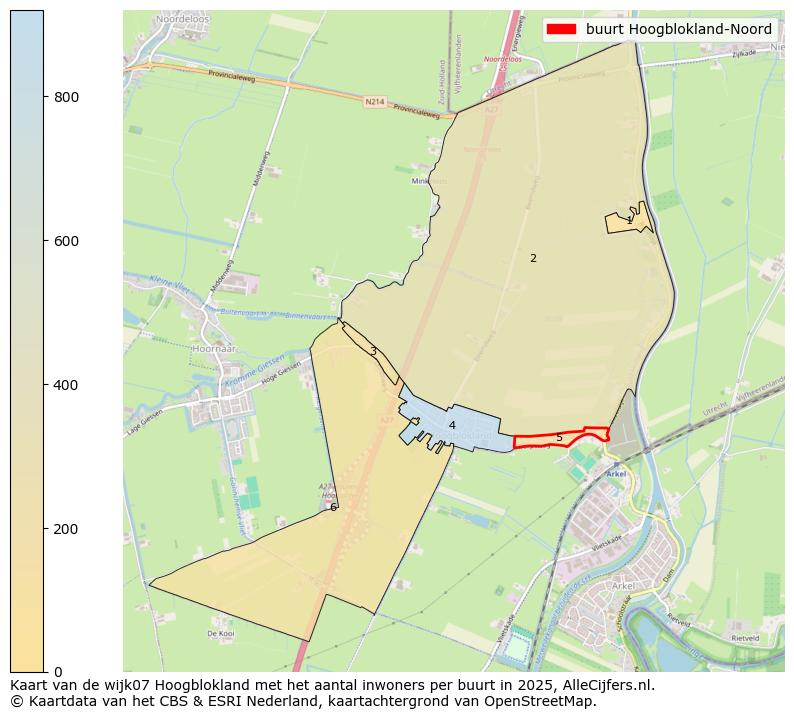 Afbeelding van de buurt Hoogblokland-Noord op de kaart.