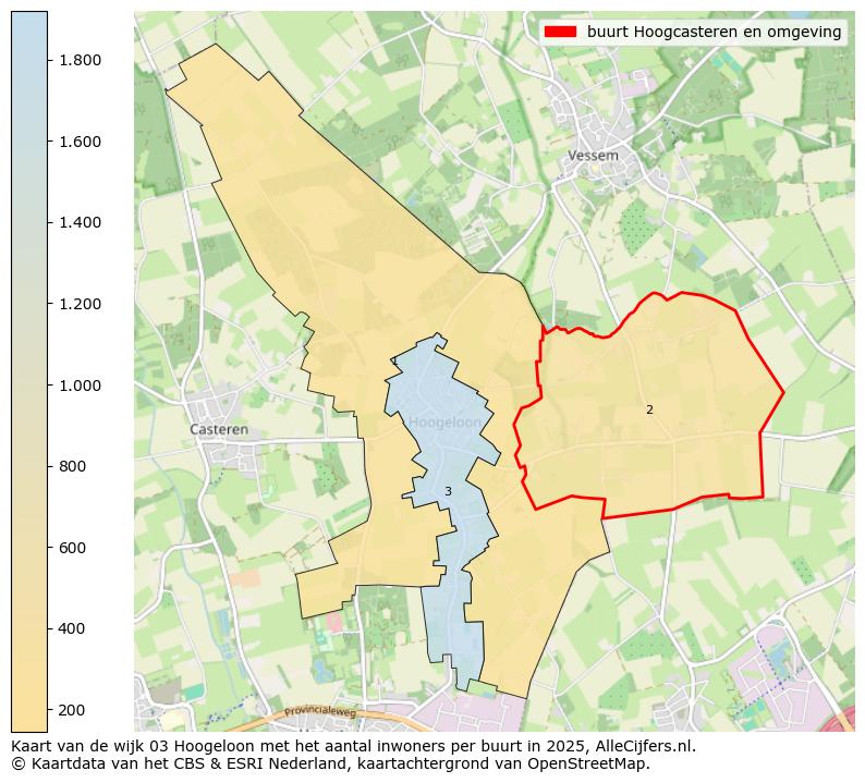 Afbeelding van de buurt Hoogcasteren en omgeving op de kaart.