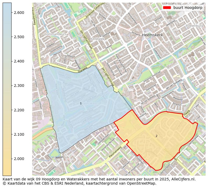 Afbeelding van de buurt Hoogdorp op de kaart.
