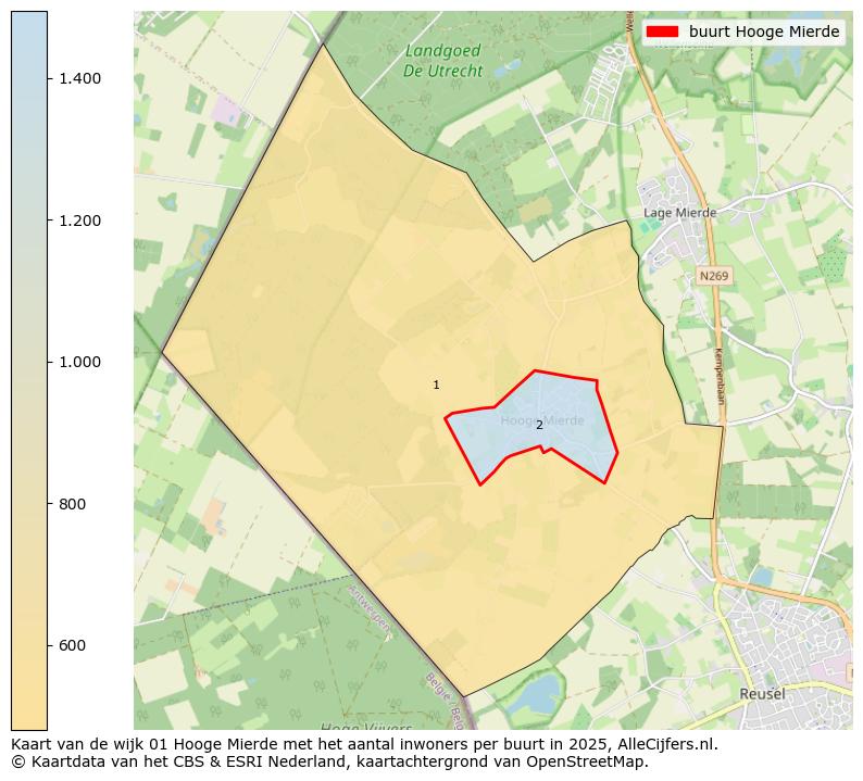 Afbeelding van de buurt Hooge Mierde op de kaart.