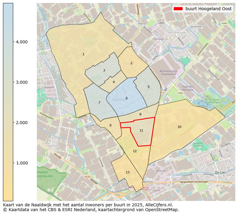 Afbeelding van de buurt Hoogeland Oost op de kaart.