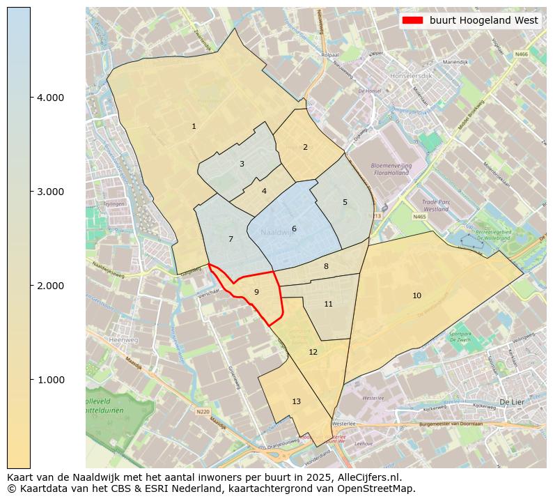 Afbeelding van de buurt Hoogeland West op de kaart.