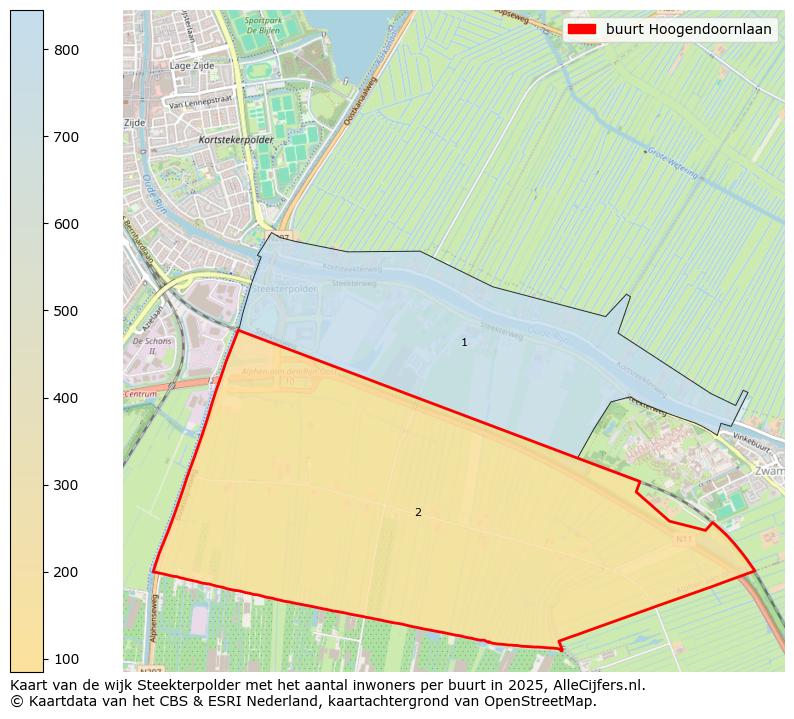 Afbeelding van de buurt Hoogendoornlaan op de kaart.