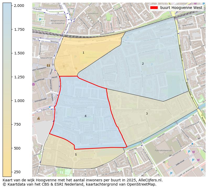 Afbeelding van de buurt Hoogvenne West op de kaart.