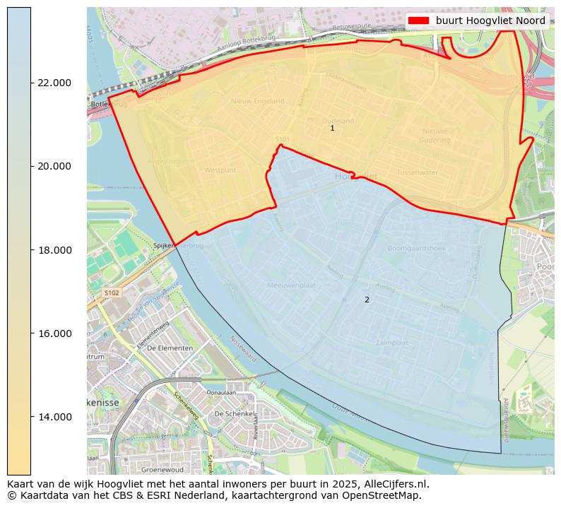 Afbeelding van de buurt Hoogvliet Noord op de kaart.