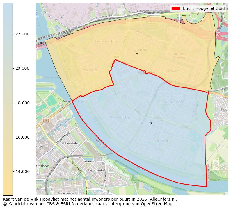 Afbeelding van de buurt Hoogvliet Zuid op de kaart.
