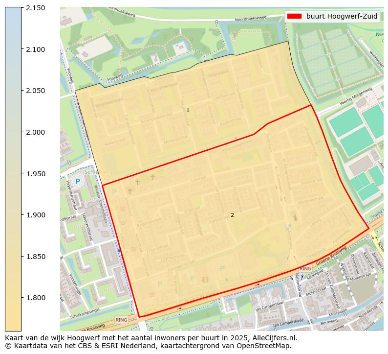 Afbeelding van de buurt Hoogwerf-Zuid op de kaart.