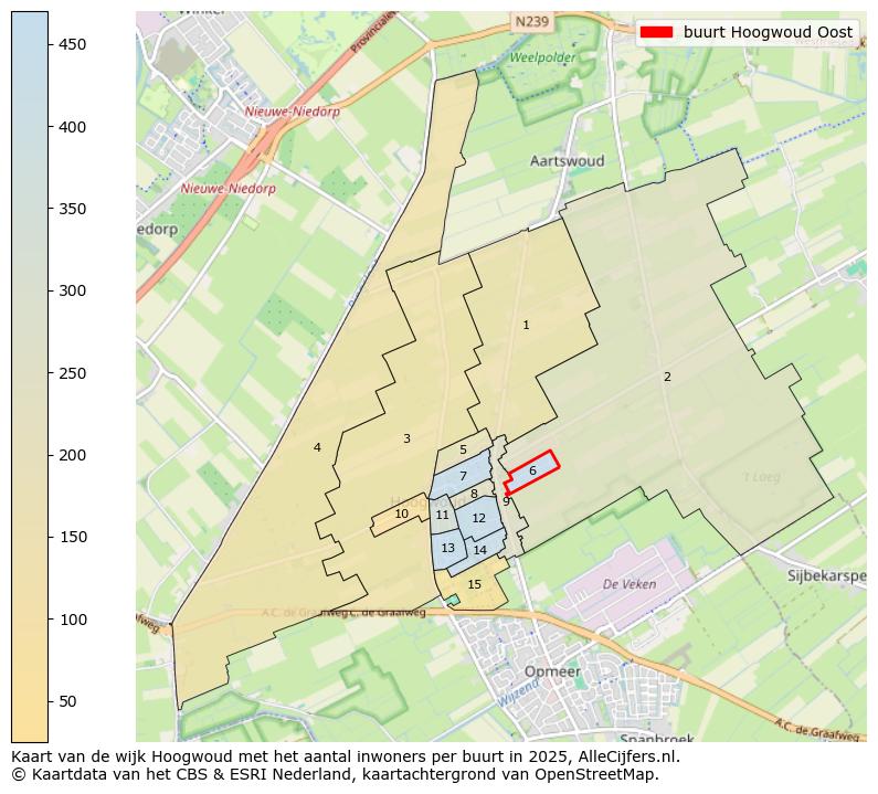 Afbeelding van de buurt Hoogwoud Oost op de kaart.