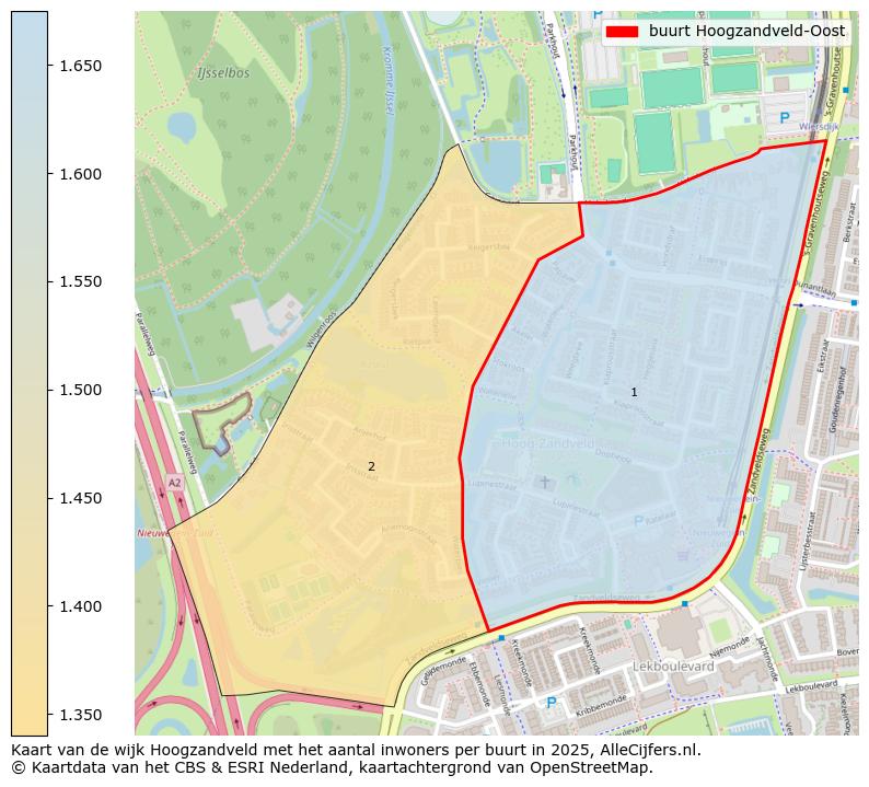 Afbeelding van de buurt Hoogzandveld-Oost op de kaart.