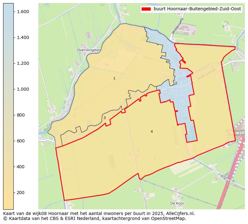 Afbeelding van de buurt Hoornaar-Buitengebied-Zuid-Oost op de kaart.