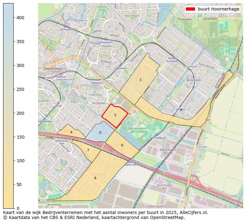 Afbeelding van de buurt Hoornerhage op de kaart.