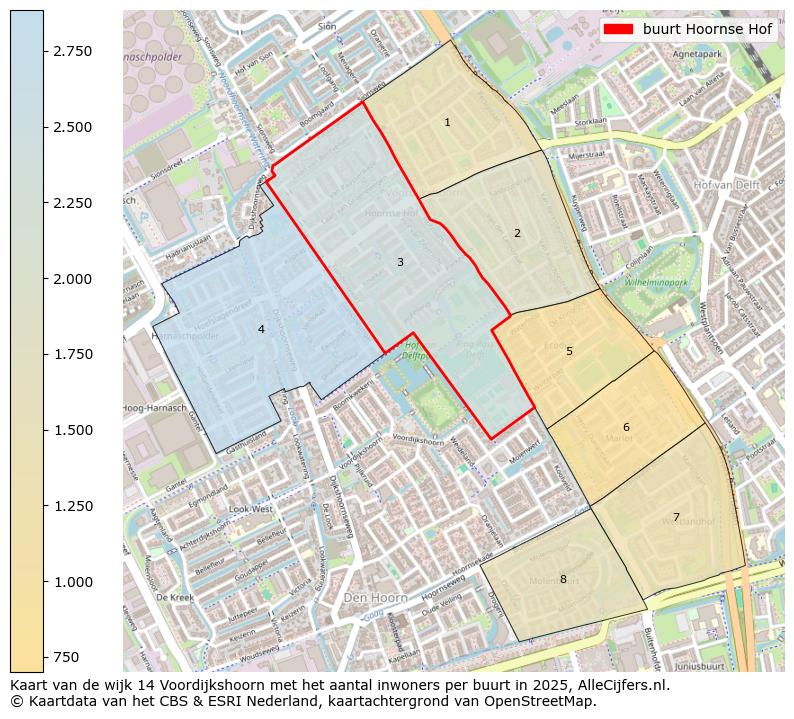 Afbeelding van de buurt Hoornse Hof op de kaart.