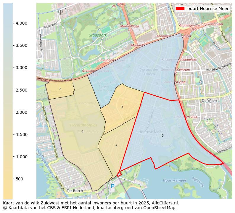Afbeelding van de buurt Hoornse Meer op de kaart.