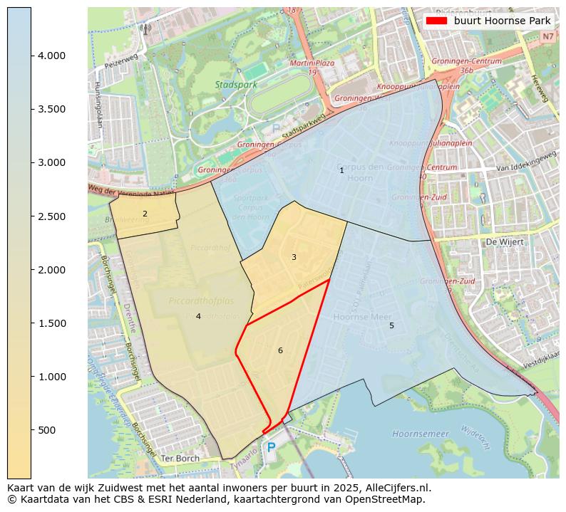 Afbeelding van de buurt Hoornse Park op de kaart.