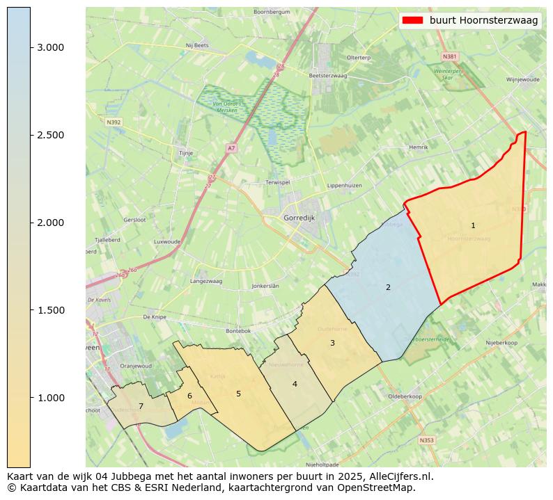Afbeelding van de buurt Hoornsterzwaag op de kaart.