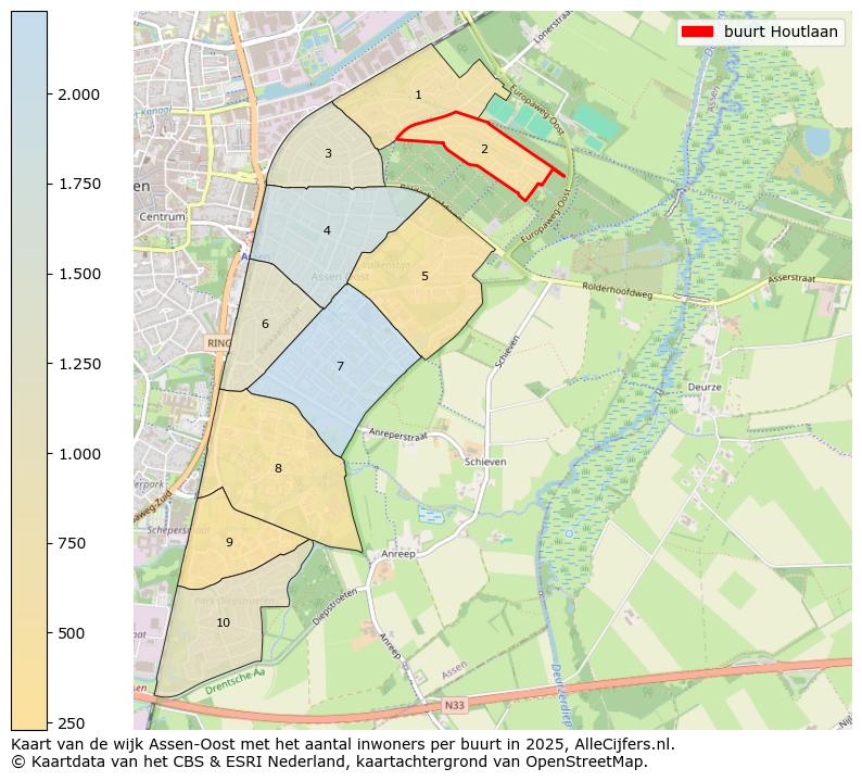 Afbeelding van de buurt Houtlaan op de kaart.