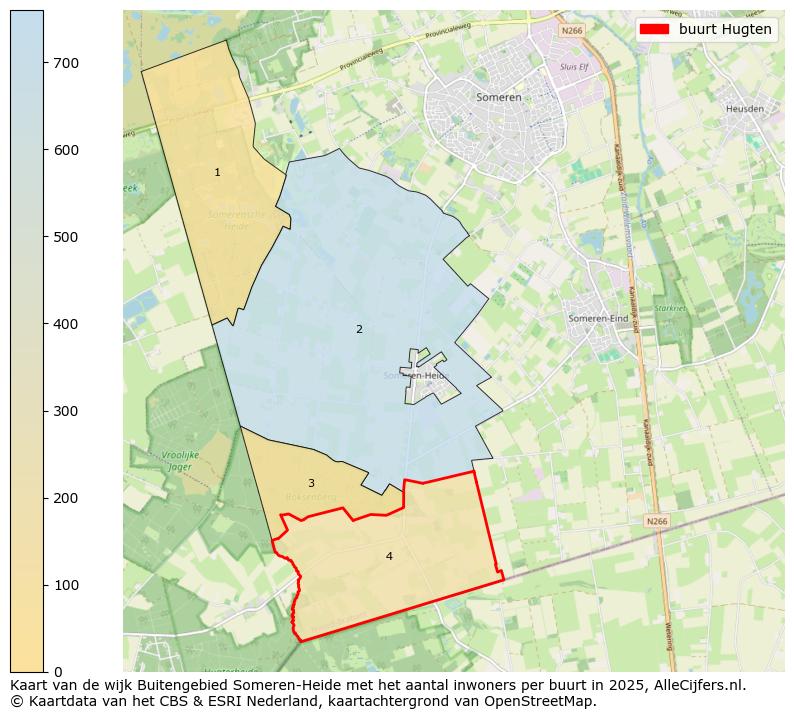 Afbeelding van de buurt Hugten op de kaart.