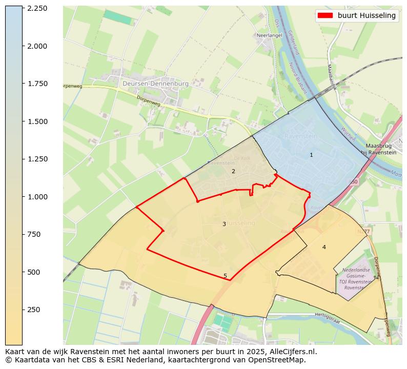 Afbeelding van de buurt Huisseling op de kaart.