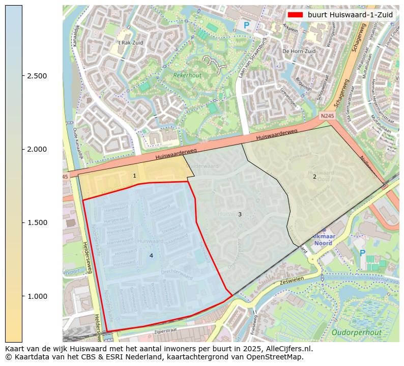 Afbeelding van de buurt Huiswaard-1-Zuid op de kaart.