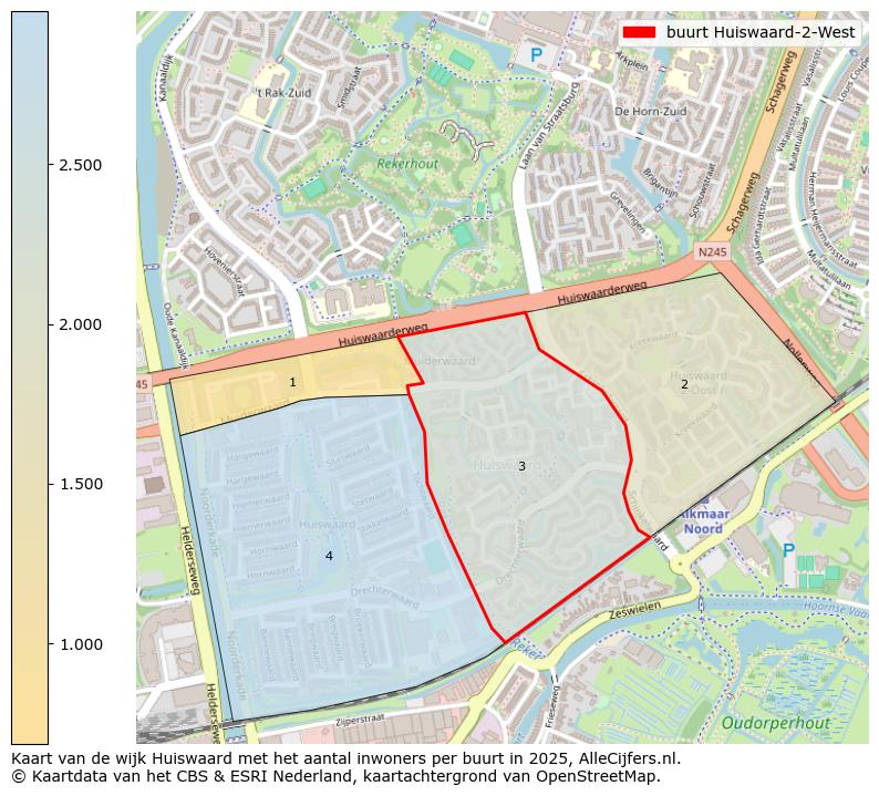 Afbeelding van de buurt Huiswaard-2-West op de kaart.
