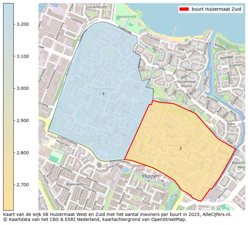 Afbeelding van de buurt Huizermaat Zuid op de kaart.
