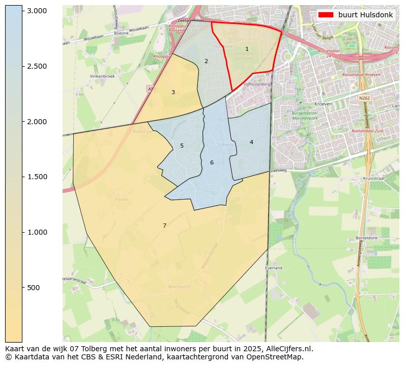 Afbeelding van de buurt Hulsdonk op de kaart.