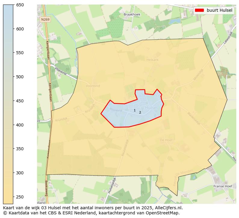 Afbeelding van de buurt Hulsel op de kaart.