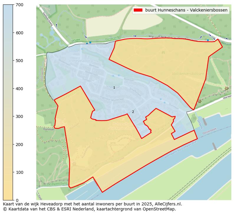 Afbeelding van de buurt Hunneschans - Valckeniersbossen op de kaart.
