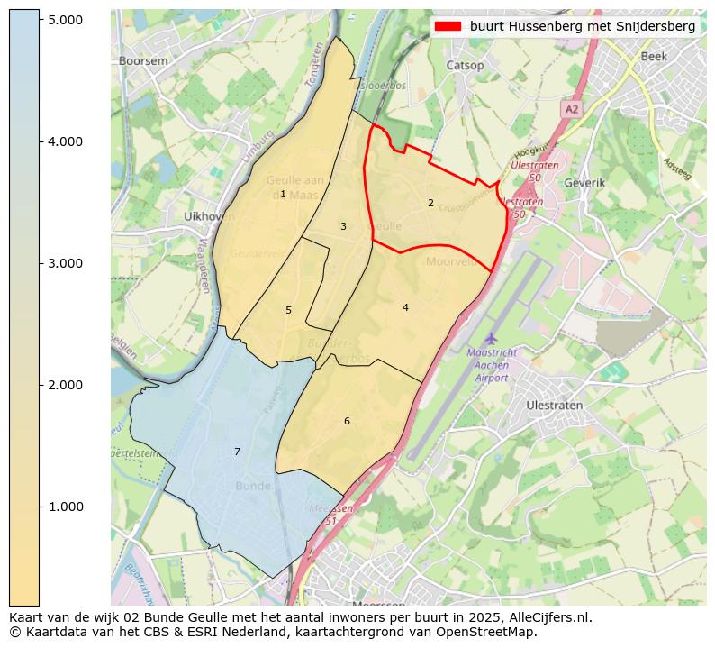 Afbeelding van de buurt Hussenberg met Snijdersberg op de kaart.