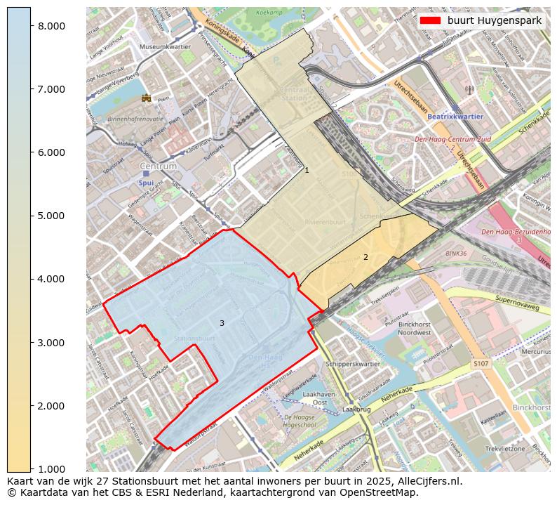Afbeelding van de buurt Huygenspark op de kaart.