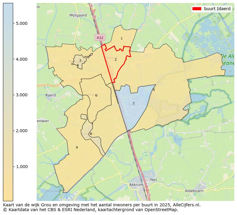 Afbeelding van de buurt Idaerd op de kaart.