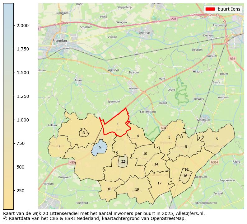 Afbeelding van de buurt Iens op de kaart.