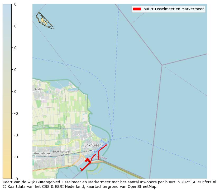 Afbeelding van de buurt IJsselmeer en Markermeer op de kaart.