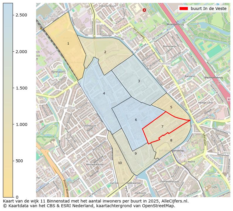 Afbeelding van de buurt In de Veste op de kaart.