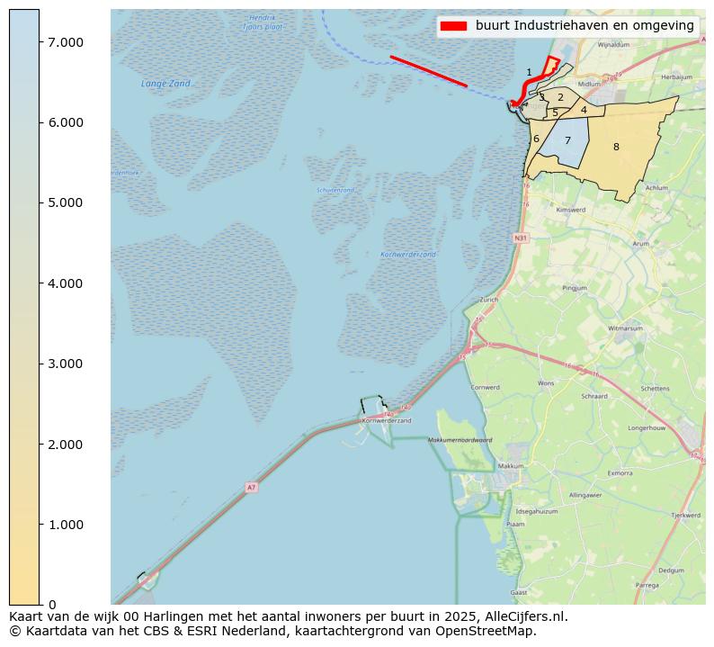 Afbeelding van de buurt Industriehaven en omgeving op de kaart.