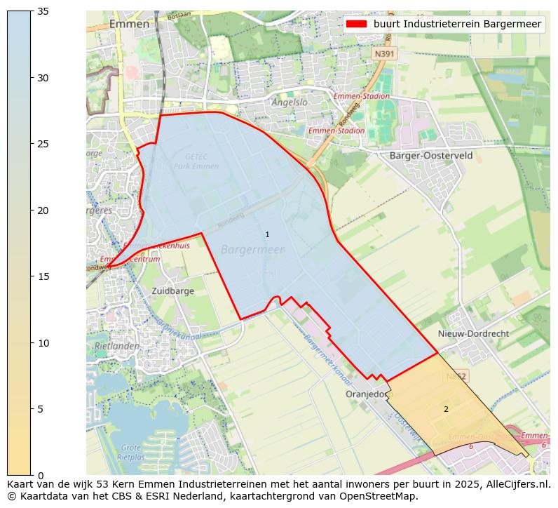 Afbeelding van de buurt Industrieterrein Bargermeer op de kaart.