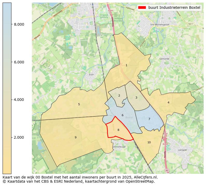 Afbeelding van de buurt Industrieterrein Boxtel op de kaart.