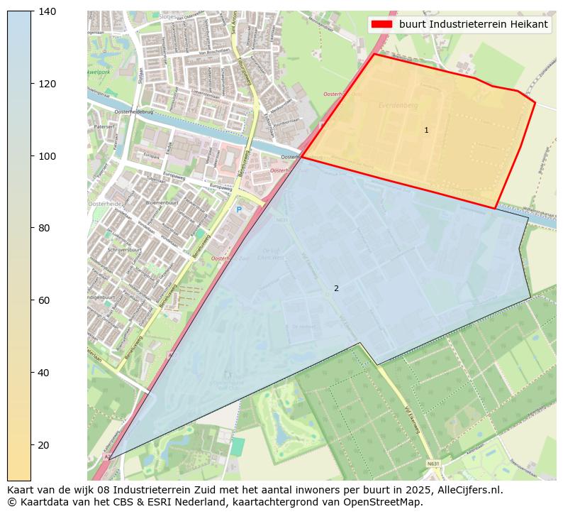 Afbeelding van de buurt Industrieterrein Heikant op de kaart.