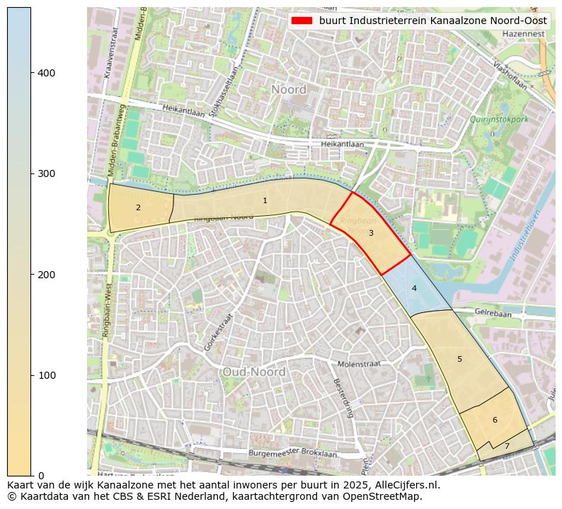Afbeelding van de buurt Industrieterrein Kanaalzone Noord-Oost op de kaart.