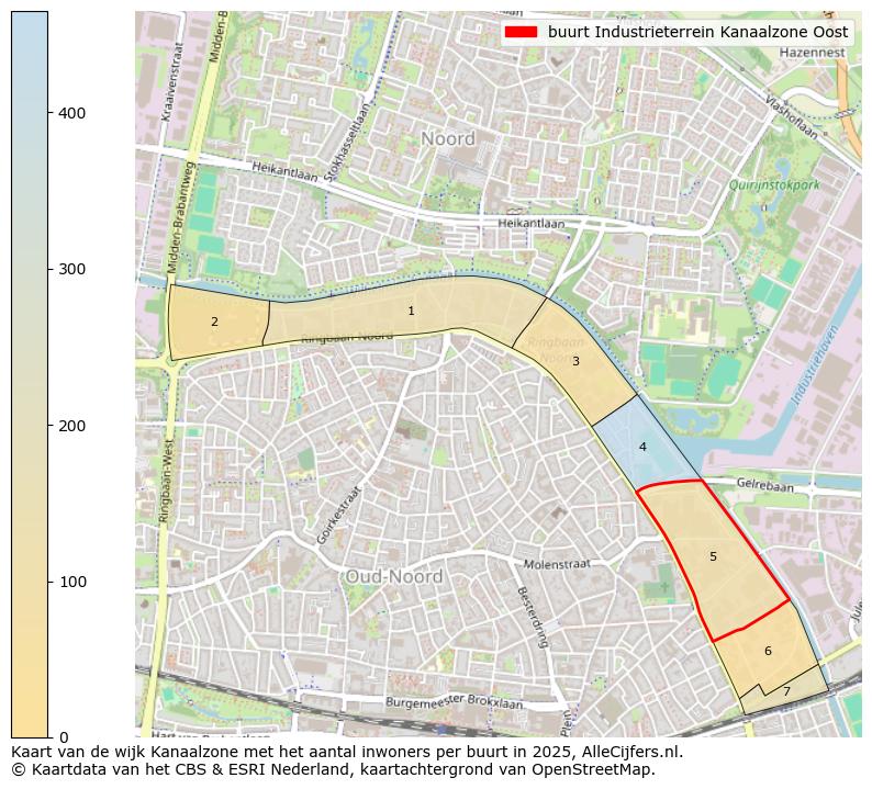 Afbeelding van de buurt Industrieterrein Kanaalzone Oost op de kaart.