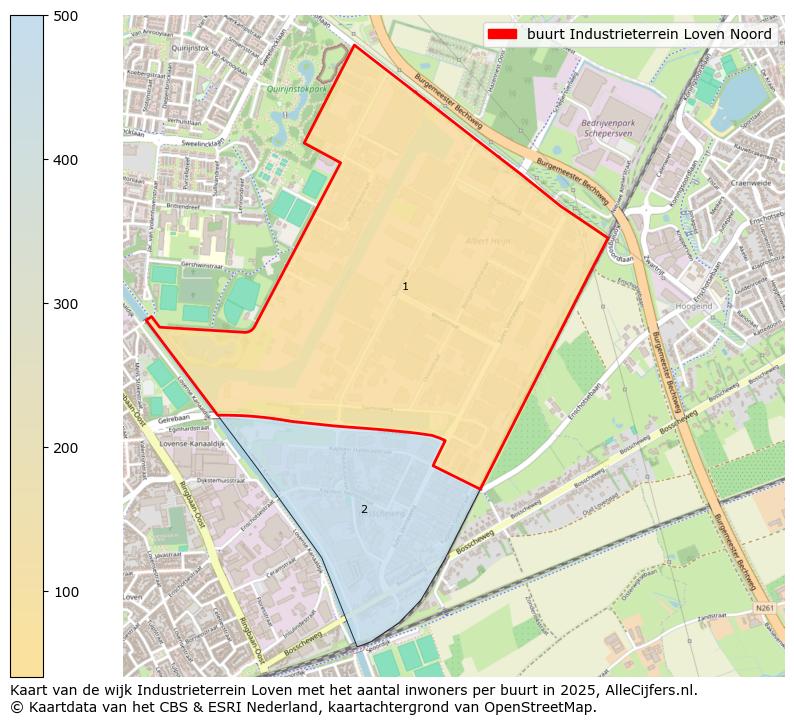 Afbeelding van de buurt Industrieterrein Loven Noord op de kaart.