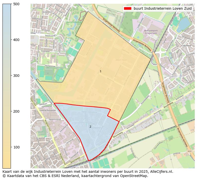 Afbeelding van de buurt Industrieterrein Loven Zuid op de kaart.