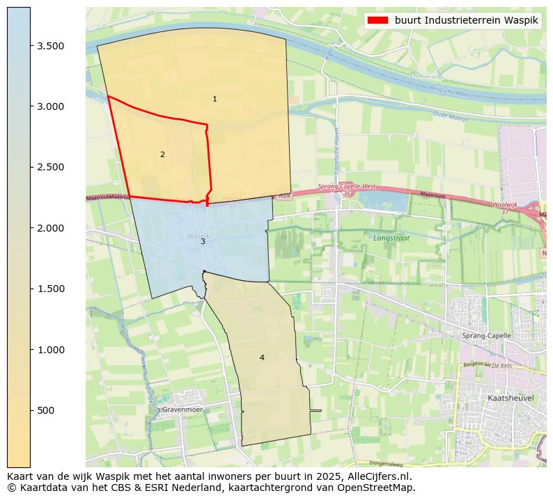 Afbeelding van de buurt Industrieterrein Waspik op de kaart.
