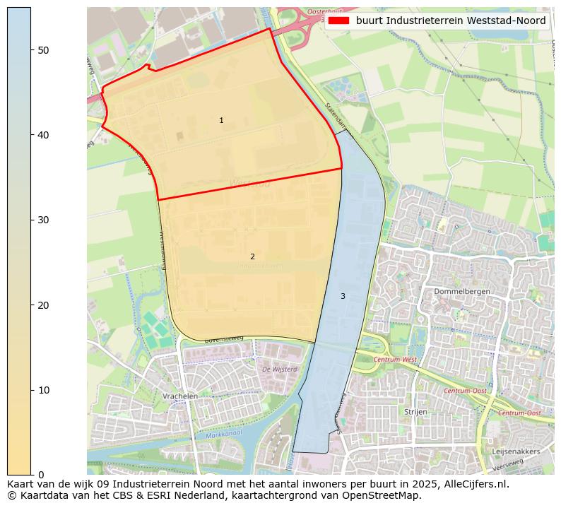 Afbeelding van de buurt Industrieterrein Weststad-Noord op de kaart.