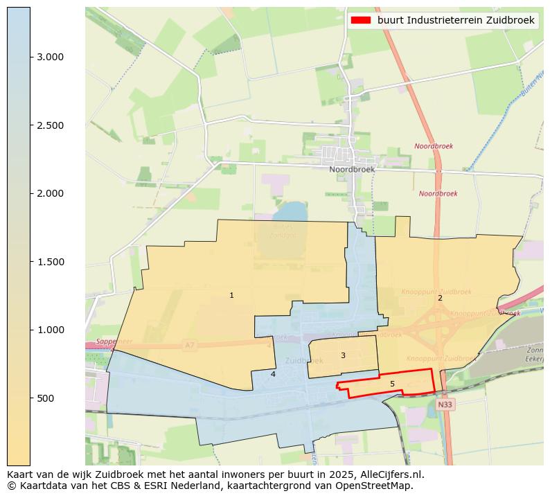 Afbeelding van de buurt Industrieterrein Zuidbroek op de kaart.