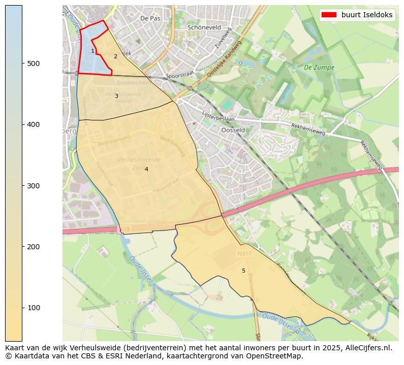 Afbeelding van de buurt Iseldoks op de kaart.