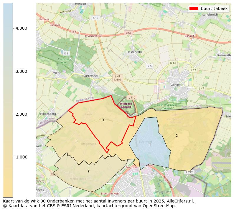 Afbeelding van de buurt Jabeek op de kaart.