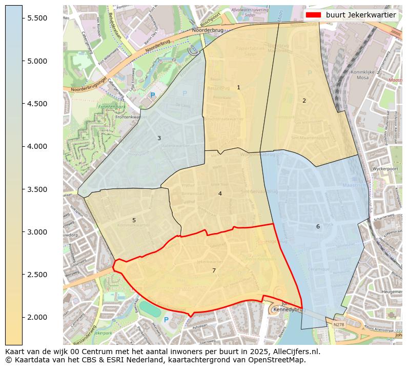 Afbeelding van de buurt Jekerkwartier op de kaart.