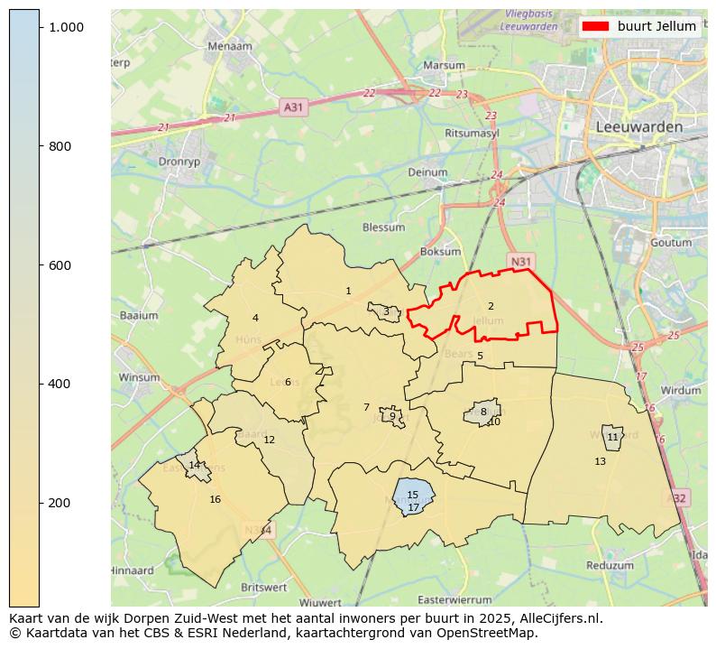 Afbeelding van de buurt Jellum op de kaart.