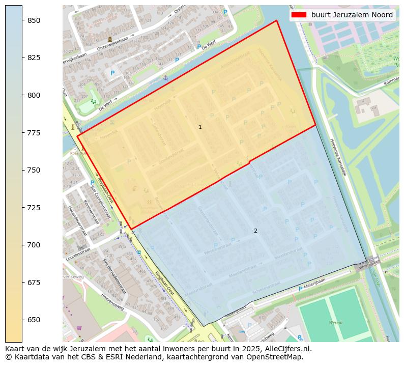 Afbeelding van de buurt Jeruzalem Noord op de kaart.